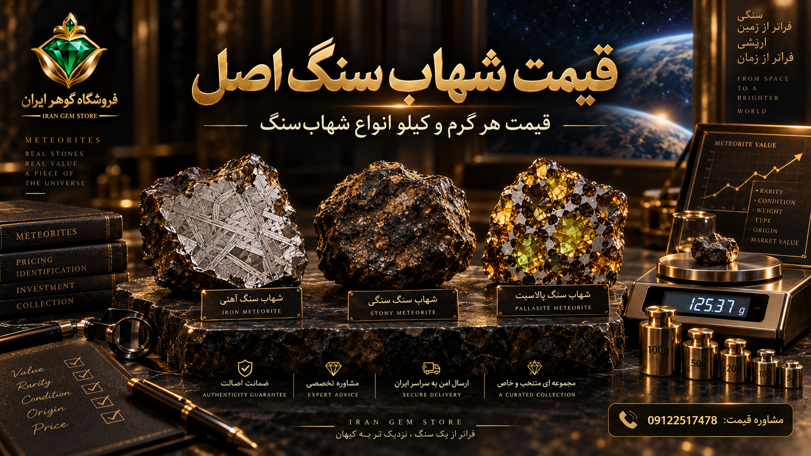 قیمت شهاب سنگ اصل؛ قیمت هر گرم و کیلو انواع شهابسنگ